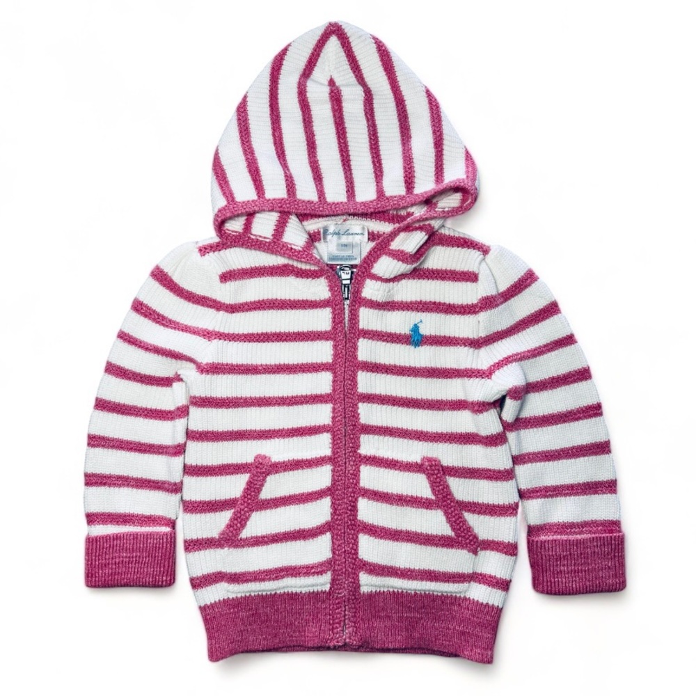 ‼️SOLD‼️NWT Baby girls Polo Ralph Lauren Hooded Sweater